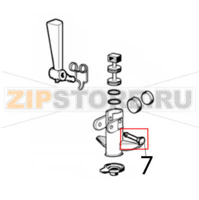 Faucet handle pin Ugolini MT 1 Faucet handle pin Ugolini MT 1Запчасть на деталировке под номером: 7