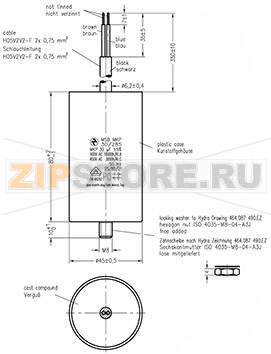 Конденсатор пусковой 30 мкФ, 450 В/AC, 5 %, 45x80 мм Hydra MKP_285_MSB 30uF 