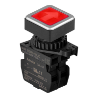 Выключатель кнопочный, головка: квадратная, Ø отверстия: 30 мм Autonics SQ3PFS-P3RLAL