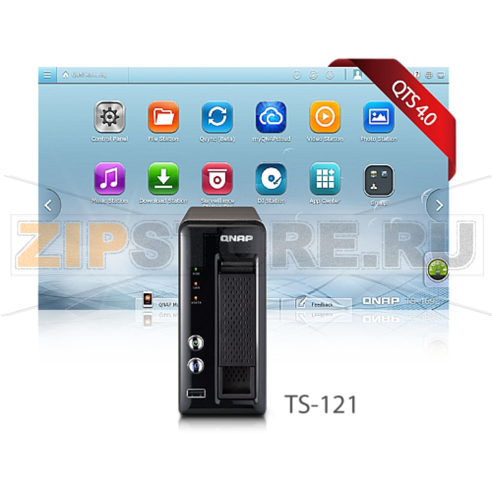 Накопитель сетевой QNAP TS-121 
