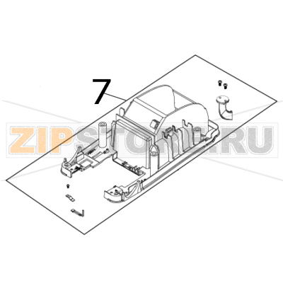 Top inner cover assembly/ Blue (Include top cover support and gap sensor/ Receiver) TSC TTP-225 Top inner cover assembly/ Blue (Include top cover support and gap sensor/ Receiver) TSC TTP-225Запчасть на деталировке под номером: 7