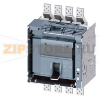 draw-out switch disconnector with handle with guide frame and PSS frame 1600; 4AUX Icu=55kA @ 415V, 4-pole, right SD100; In=1250A without overload protection w/o short-circuit protection straight bus connector extended Siemens 3VA2712-5.A55-....