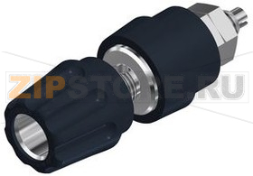 Разъем 4 мм, 63 А, 30 В, черный Hirschmann PKNI 10 B BLACK 
