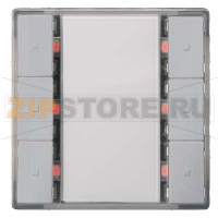 Выключатель кнопочный UP 223/34 DELTA i-system, тройной (6 кнопок), с LED индикацией и термодатчиком, алюминиевый металлик (active, BTI, требует BTM UP 117) Siemens 5WG1223-2AB34