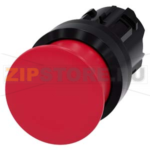 АКТУАТОР ГРИБОВИДНОЙ КНОПКИ, 22MM, КРУГЛ., ПЛАСТИК, КНОПКА КРАСНАЯ, 30MM, БЕЗ ФИКСАЦИИ Siemens 3SU1000-1AD20-0AA0 