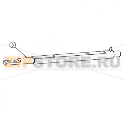 Вал держателя печатающей термоголовки Datamax A-6212 LH Вал держателя печатающей термоголовки Datamax A-6212 LHЗапчасть на сборочном чертеже под номером: 3Название запчасти Datamax на английском языке: SHAFT PRINTHEAD MOUNT 
