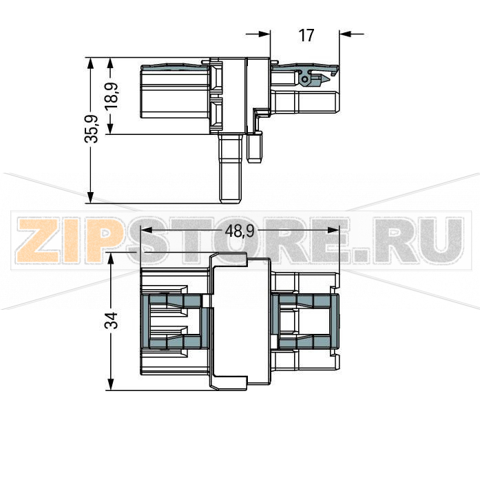 Т-образный распределительный соединитель; 3-пол.; Код. R; 1 вход; 2 вывода; 2 фиксирующих рычага; оранжевые Wago 770-667 Protected against mismating and maintenance-freeAdditional variable coding is possible....