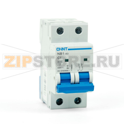 Выключатель автоматический 1 А, 6 кА, 2 полюса Chint NB1-63 