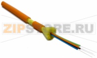 Hyperline FO-DT-IN-50-4-LSZH-OR (FO-D-IN-50-4-HFFR) Кабель волоконно-оптический 50/125(OM2) многомодовый, 4 волокна, плотное буферное покрытие (tight buffer), для внутренней прокладки, LSZH IEC 60332-1, -40°C - +75°C, оранжевый