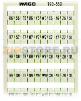 Маркировочная карта WMB; в картах; МАРКИРОВАНО; R6, S6, T6, ..., Y6, Z6, SL до R10, S10, T10, ..., Y10, Z10, SL (2 каждого); not stretchable; Горизонтальная маркировка; с креплением на защелке; белые Wago 793-550