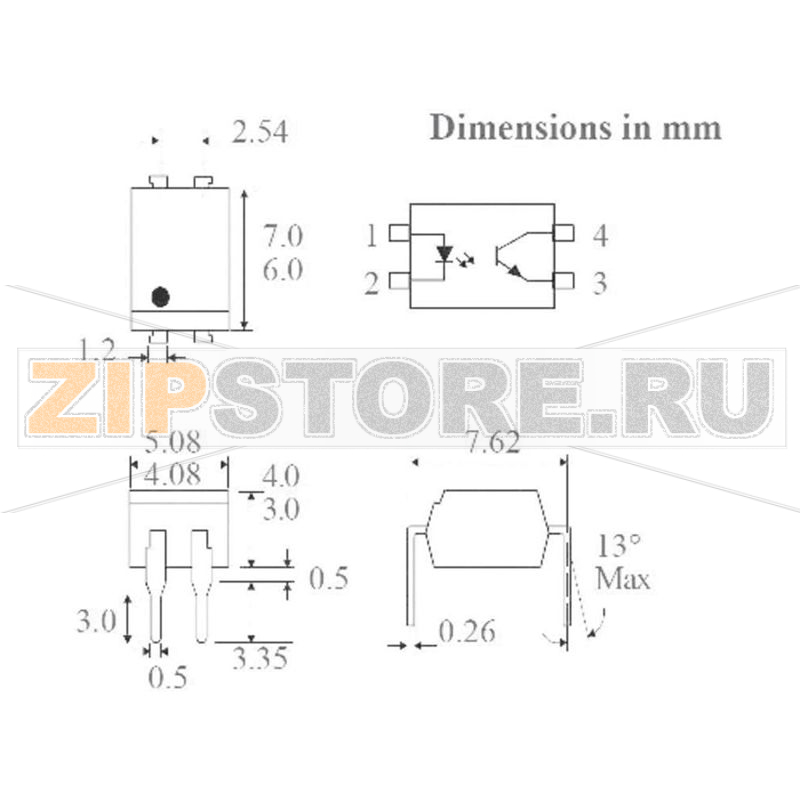 Оптопара DIP4 Isocom Components SFH615A-4X 