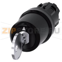 замковый переключатель Siemens, 22 мм, цилиндрической формы, пластмасса, номер замка LSG1, с 2 ключами, 2 коммутационных положения O-I, с фиксацией, угол коммутации 90°, 12:00 ч/15:00 ч, извлечение ключа в положении О Siemens 3SU1000-5HJ01-0AA0