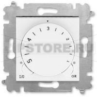 Терморегулятор с поворотной ручкой, белый/ледяной ABB 2CHH920003A6001