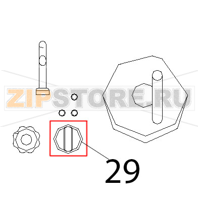 Manopola termostato brasiera el. nera Tecnoinox B8MFIE9 Manopola termostato brasiera el. nera Tecnoinox B8MFIE9Запчасть на деталировке под номером: 29