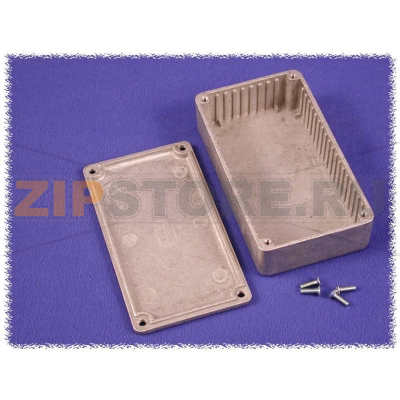 Корпус алюминиевый 119.5x119.5x59 мм, серый, 1 шт Hammond 1590UF 