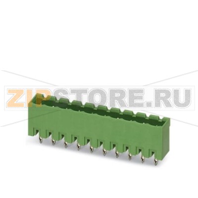 Ответная часть разъема Phoenix Contact EMSTBVA 2,5/ 8-G Номинальный ток: 12 А, Расчетное напряжение (III/2): 320 В, Полюсов: 8, Размер шага: 5 мм, Цвет: зеленый, Поверхность контакта: олово, Монтаж: Запрессовка.Минимальный заказ: 50 шт.Упаковка: 50 шт.