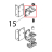 Door top hinge Angelo Po FC1011G