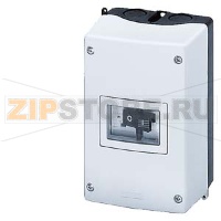 ЛИТОЙ ПЛАСТИКОВЫЙ КОРПУС ДЛЯ МОНТАЖА НА СТЕНУ, СТЕПЕНЬ ЗАЩИТЫ IP55 С ШИНАМИ N И PE, 72MM Siemens 3RV1913-1DA00