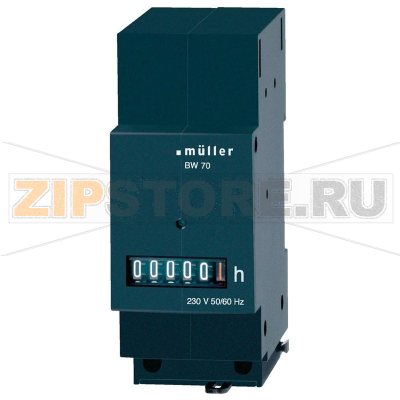 Счетчик наработки часов 35x45 мм, 230 В, 50-60 Гц Müller BW 70.29 