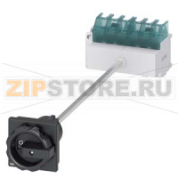 ГЛАВНЫЙ ВЫКЛЮЧАТЕЛЬ 6-ПОЛЮСНЫЙ IU=25, P/AC-23A ПРИ 400V=9,5KW 1НО+1НЗ, НИЖНЕГО КРЕПЛЕНИЯ НА МОНТ. РЕЙКЕ/ПО 2 ОТВЕРСТИЯМ ПОРОТНАЯ РУКОЯТКА ЧЕРНАЯ Siemens 3LD2113-4VP51