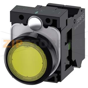 КНОПКА С ПОДСВЕТКОЙ, 22MM, КРУГЛАЯ, ПЛАСТИК, ЖЁЛТАЯ, ПЛОСКАЯ КНОПКА, КОНТАКТЫ МГНОВЕННОГО ДЕЙСТВИЯ, С ДЕРЖАТЕЛЕМ, 1NO, МОДУЛЬ ПОДСВЕТКИ С ИНТЕГРИРОВАННЫМ СВЕТОДИОДОМ 24V AC/DC, ПРУЖИННЫЕ КЛЕММЫ, С ГРАВИРОВКОЙ ЛАЗЕРОМ, INSCRIPTION OR GRAPHIC SYMBOL CUSTOMI 