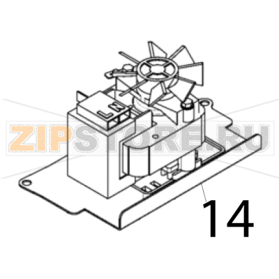 Pump support Scotsman B 7040 Pump support Scotsman B 7040Запчасть на деталировке под номером: 14