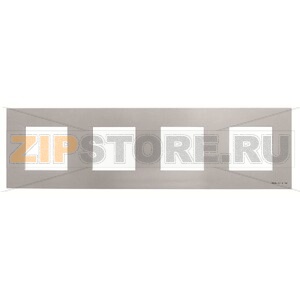 Рамка четырехместная, серебристая ABB 2CLA227400N1301 