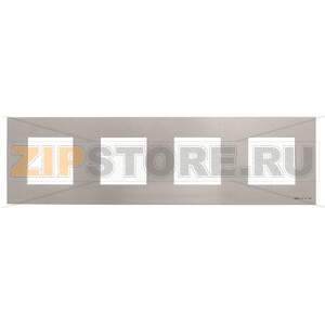 Рамка четырехместная, серебристая ABB 2CLA227400N1301 
