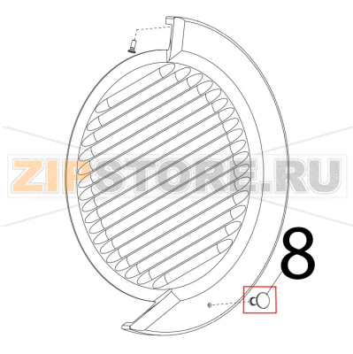 Pomello paralama LAV Sirman Mirra 300 Y09 Pomello paralama LAV Sirman Mirra 300 Y09Запчасть на деталировке под номером: 8