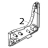 Lower base cover (left) TSC TE210