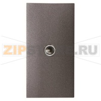 Механизм разъёма Mini Jack 3.5 мм, одномодульный, антрацитовый ABB 2CLA215540N1801