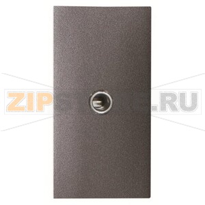 Механизм разъёма Mini Jack 3.5 мм, одномодульный, антрацитовый ABB 2CLA215540N1801 