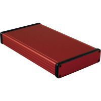 Корпус 220x125x30.5 мм, материал: алюминий, красный, 1 шт Hammond 1455P2201RD