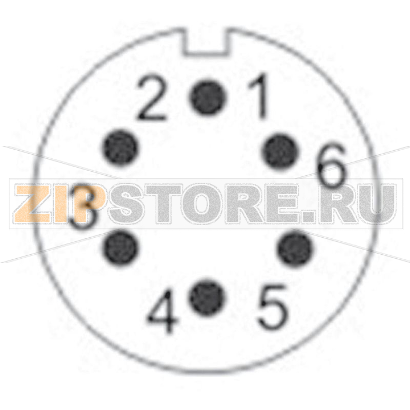 Разъем круглый, 6 контактов, 1 шт Weipu SF1213/S6 