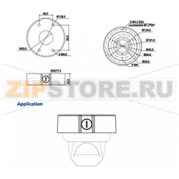 Коробка монтажная Dahua PFA130 