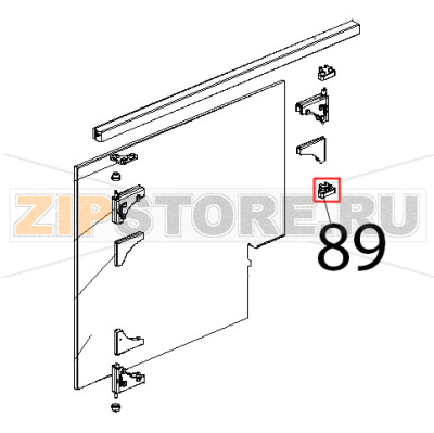 Ferma vetro interno sup. Unox XVC 204 Ferma vetro interno sup. Unox XVC 204Запчасть на деталировке под номером: 89