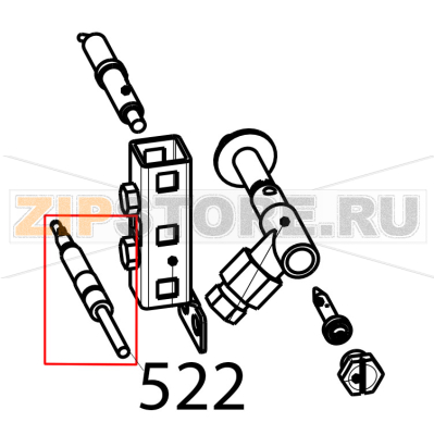 Thermocouple L=1500, M8x1L11, A1 Tecnoinox PPF70GG7 Thermocouple L=1500, M8x1L11, A1 Tecnoinox PPF70GG7Запчасть на деталировке под номером: 522