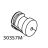 Assembly, stepper motor pulley (6 dots/mm and 12 dots/mm) Zebra 105SE