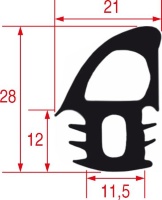 GUARNIZIONE PORTA FORNO 2670mm