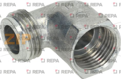 FITTING 90° GAS HOSE THREADED 