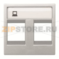 Накладка для двух суппортов/разъёмов, серебристая ABB 2CLA221820N1301