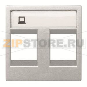Накладка для двух суппортов/разъёмов, серебристая ABB 2CLA221820N1301 