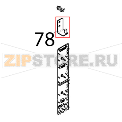 Cerniera inferiore con perno saldato Tecnoeka KF 1010 EV UD Cerniera inferiore con perno saldato Tecnoeka KF 1010 EV UDЗапчасть на деталировке под номером: 78