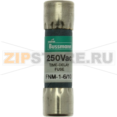 Предохранитель, 1.6 A, AC 250 В, 10x38 мм, UL, CSA, с задержкой Eaton BUSS MIDGET FUSE 