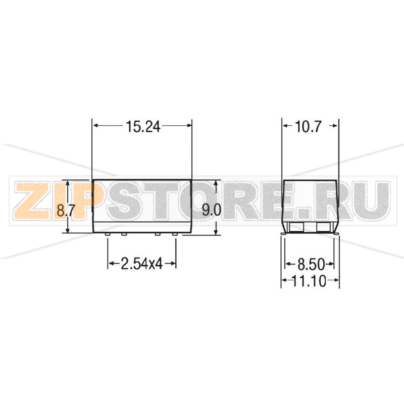 Преобразователь DC/DC, SMD-монтаж, 12 В/DC, 5 В/DC, 400 mA, 2 Вт Recom R2S-1205 