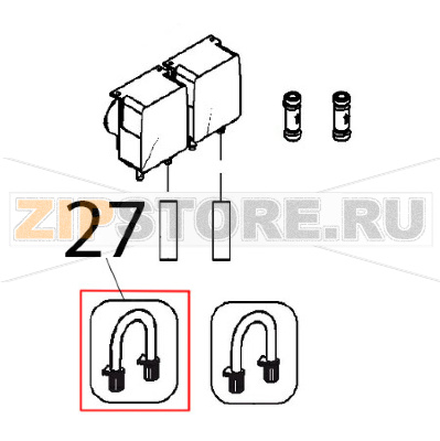 Tubo gomma pompa brillantante Angelo Po FX201G3 Tubo gomma pompa brillantante Angelo Po FX201G3Запчасть на деталировке под номером: 27