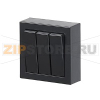 Выключатель трехклавишный, монтаж: накладной, антрацитовый ABB 2TKA00001850