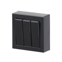 Выключатель трехклавишный, монтаж: накладной, антрацитовый ABB 2TKA00001850