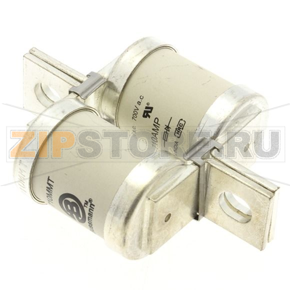 Предохранитель, 710 A, AC 690 В, DC 350 В, 200 кА, BS88, 83x113 мм, aR, BS Eaton 710A 690V AC TYP 