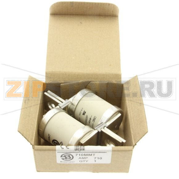 Предохранитель, 710 A, AC 690 В, DC 350 В, 200 кА, BS88, 83x113 мм, aR, BS Eaton 710A 690V AC TYP 
